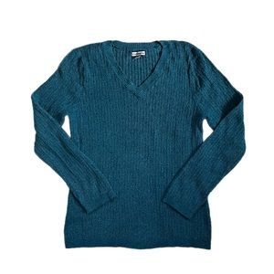 Croft & Barrow Blue V Neck Sweater Size Large